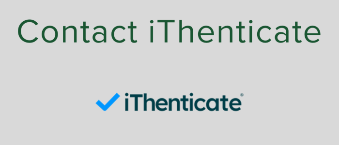 iThenticate Support